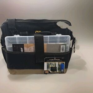 Clc Work Gear 1139 Large tray tote Tool Bag Polyester 23 Pockets Black 15x10x12"